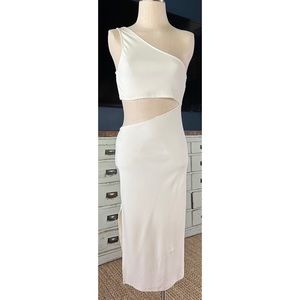 Anthropologie Asymmetrical Cut-Out Midi Dress L